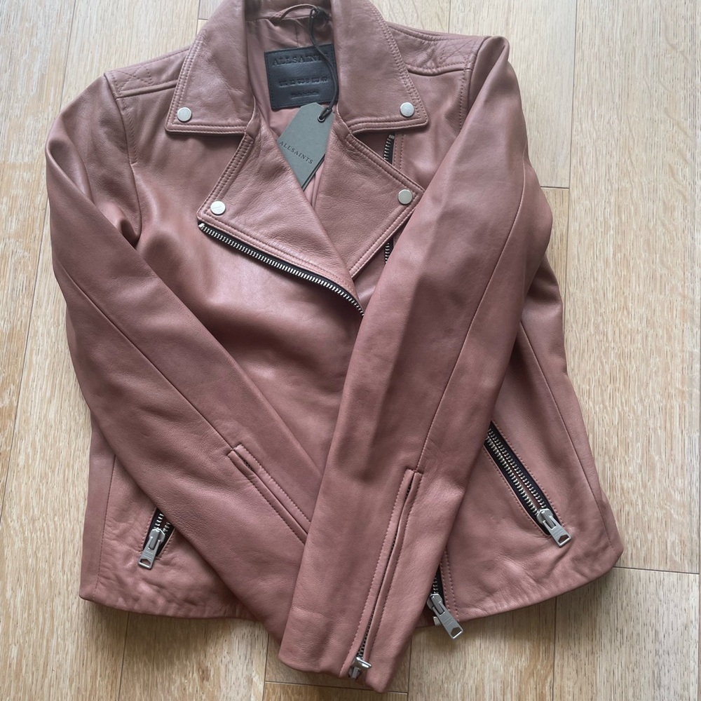 Dalby Slim Fit Leather Biker Jacket